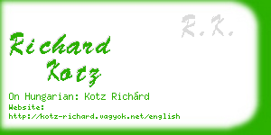 richard kotz business card